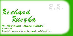 richard ruszka business card