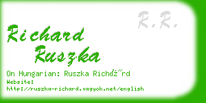 richard ruszka business card